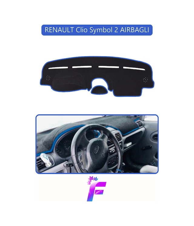 Renault Symbol 2 Uyumlu Torpido Örtüsü Yansıma Önleyici Tam Koruma Kolay Ve Hızlı Montaj J71 Torpido Halısı