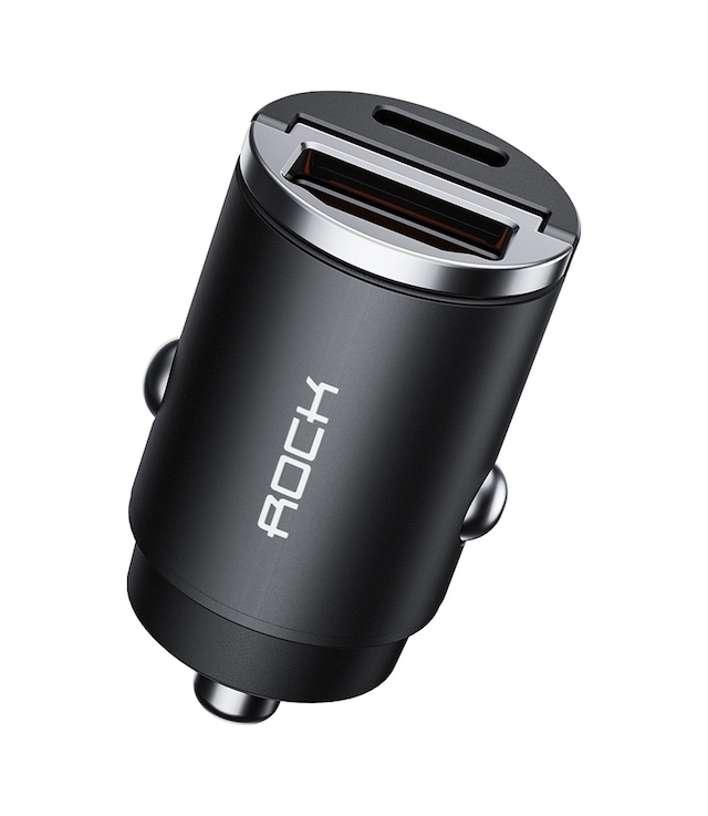 Rock H15 Metal 30w Pd Hızlı Araç Şarj Cihazı Siyah