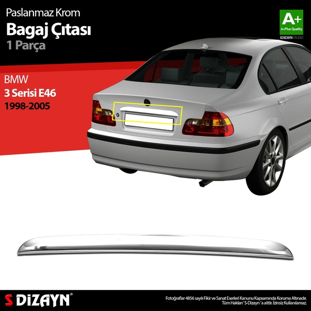 S-Dizayn Bmw 3 Serisi E46 Krom Bagaj Çıtası 1998-2005 N11.3827