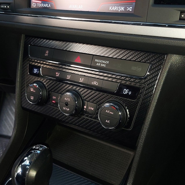 Seat Leon 5F/Mk3 - 2013-2020 Konsol Iç Trim Kaplama Sticker Seti