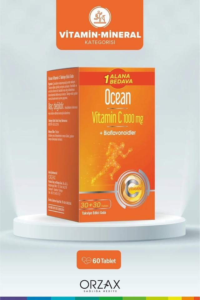 Ocean Vitamin C 1000 Mg Takviye Edici Gıda 2 x 30 Tablet
