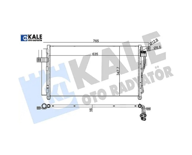 Klima Kondenseri Accent Era 06 Al/al 634x348x16 Kale Radyatör 976061e300/ 976061e000