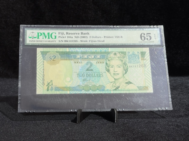 Fiji 2002 2 Dolar Pmg 65 Epq Gem Uncırculated Pıck 104a