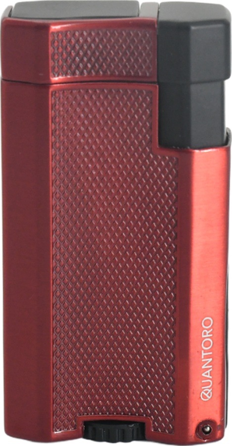 Quantoro Çift Torch Pürmüz Kırmızı Metal Puro Çakmağı - Trz1082