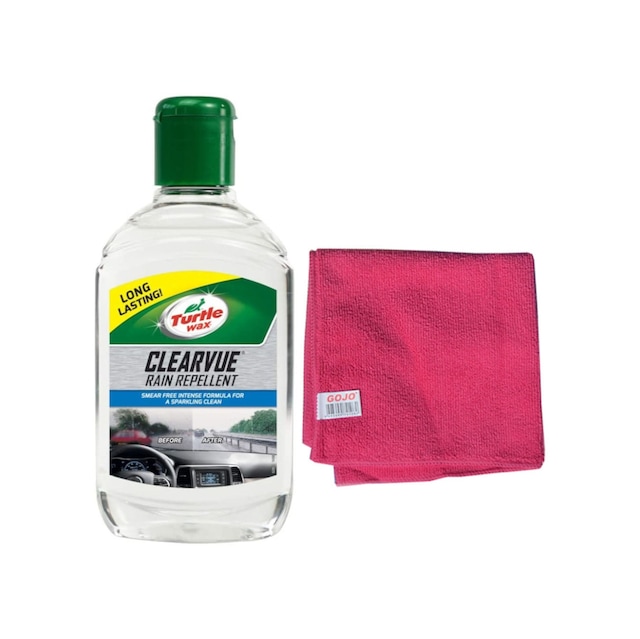 Turtle Wax Cam Yağmur Kaydırıcı + Mikrofiber Bez