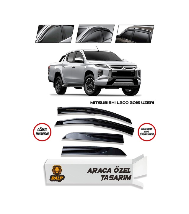Mitsubishi L200 Cam Rüzgarlığı 4lü 2015 Üzeri