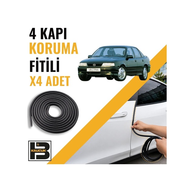 Opel Vectra A Kapı Koruma Fitili-4 Kapı-siyah-bm2210