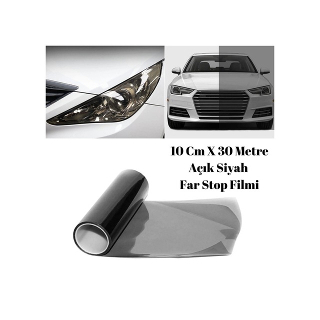 Far Stop Filmi Far Folyosu Far Çizik Engelleyici Folyo 30 Cm X 10 Metre Açık Siyah GLZ02330101