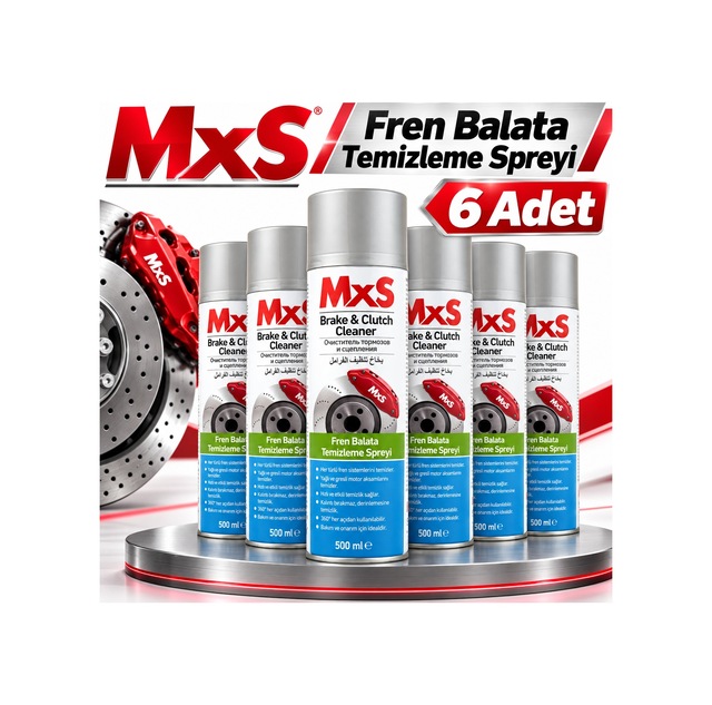 Mxs Fren Balata Temizleme Spreyi 500 Ml 6 Adet Paket