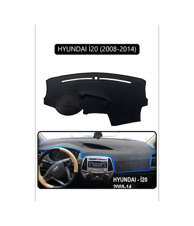 Hyundai İ20 2008-2014torpido Koruma Halısı Siyah Kenar