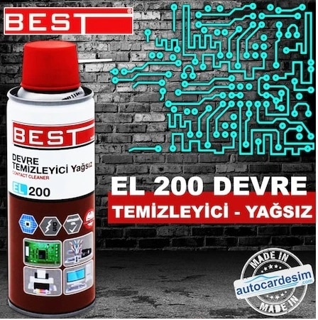 Best Elektronik Kart Devre Kontak Temizleyici Sprey Yağsız 200 Ml
