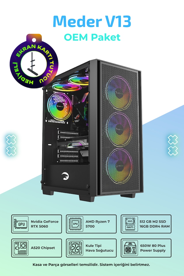 IH Meder V13 Ryzen 7 5700 RTX 5060 16GB RAM 512GB SSD