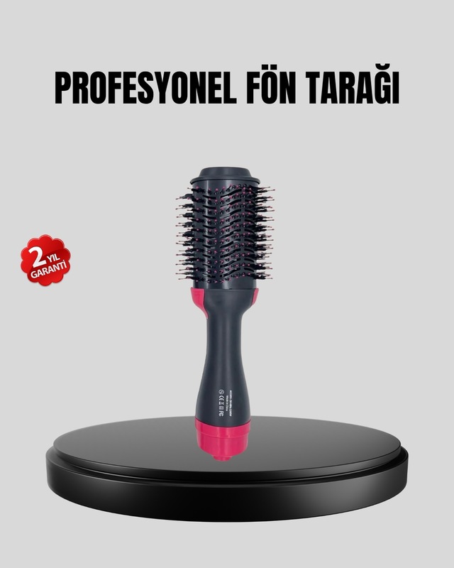 220 C Profesyonel Fön Tarağı Negatif İyon Teknolojili, 3 Isı Kademeli, 1200w