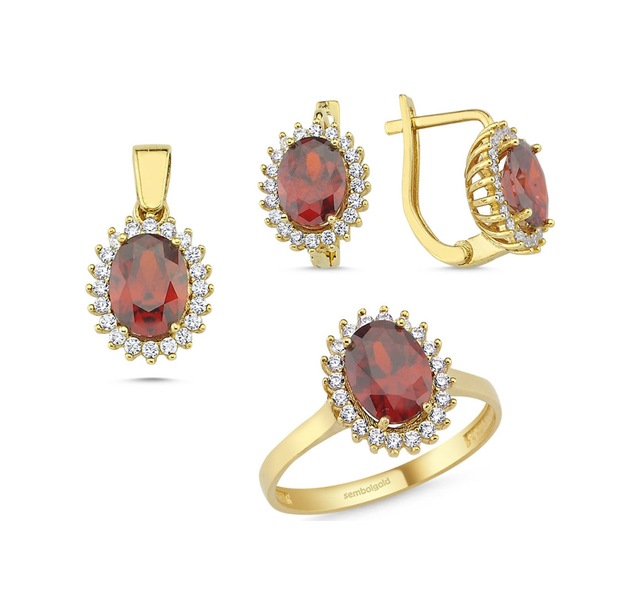 Kuwars Oval Altın Anturaj Set Takım T7897