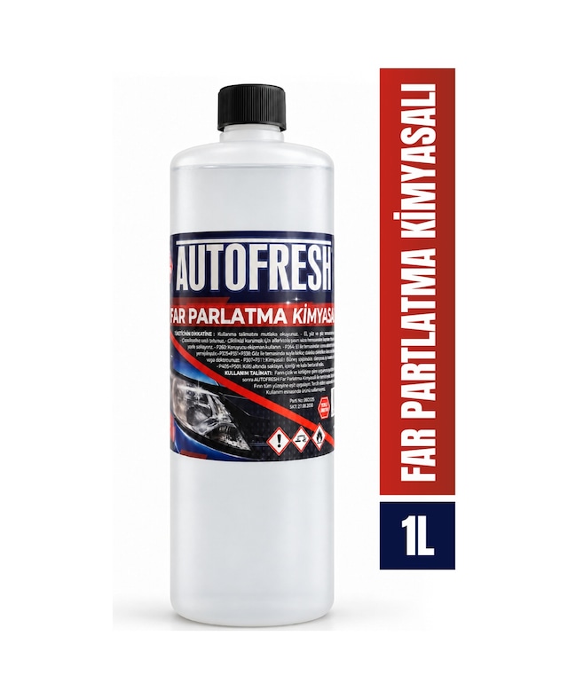 Autofresh Far Temizleme Solüsyonu Oto Far Parlatma Sıvısı Araç Far Yenileme 800 Ml
