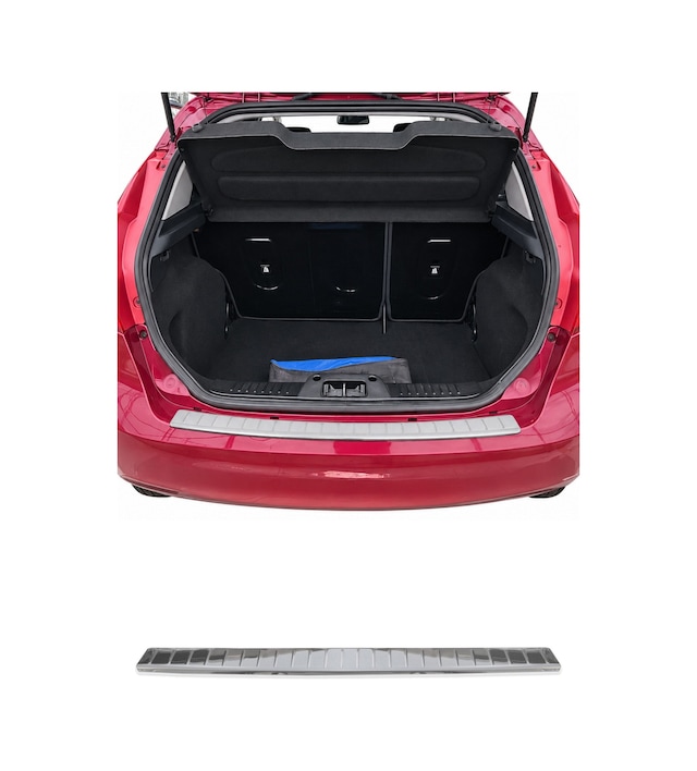 Ford Fiesta Vı Hatchback 5 Kapı 2009-2017 Uyumlu Krom Arka Tampon Eşiği Paslanmaz Çelik