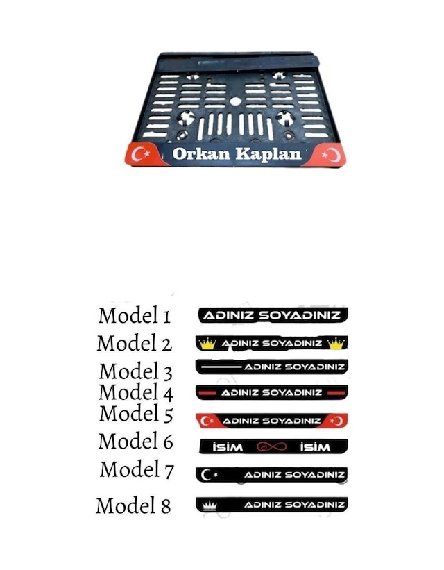 Kişiye Özel 1 Adet Takmatik Motor Plakalık