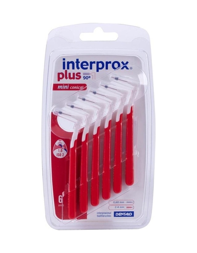 Interprox Plus Mini Conical 0.6mm Arayüz Fırçası 6 Adet KIRMIZI