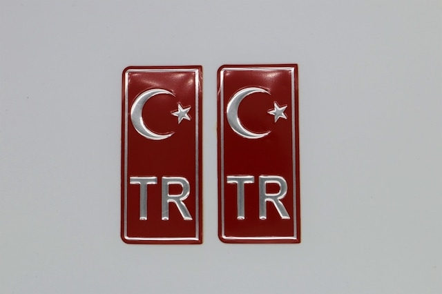 Tr Plaka Sticker 2'Li - Türkiye Plaka Sticker 481644754