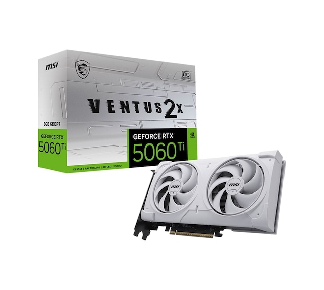 Msı Geforce Rtx 5060tı 8gb Ventus 2x Oc Whıte Plus Gddr7 128bit Aeae1msı0229