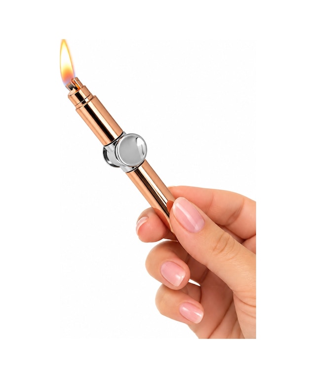 Stres Çarklı Benzinli Metal Çakmak Tasarımlı Döner Fidget Model Bej