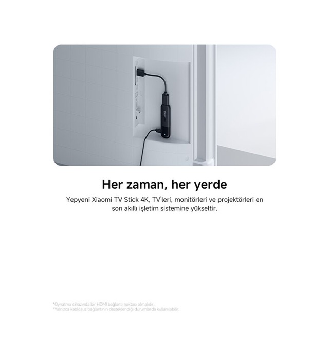 Xiaomi TV Stick 2. Nesil Dolby Vision & HDR10+ 4K 2nd Gen Android Medya Oynatıcı