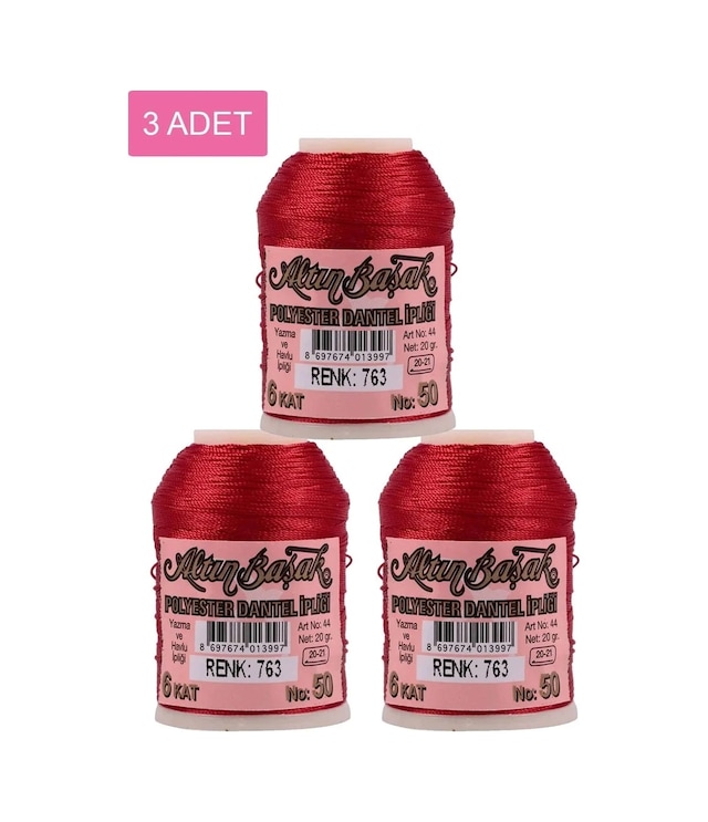 Ers 3 Adet Altınbaşak Oya Ve Dantel İpi 20 Gr - Royaleks - No: 763