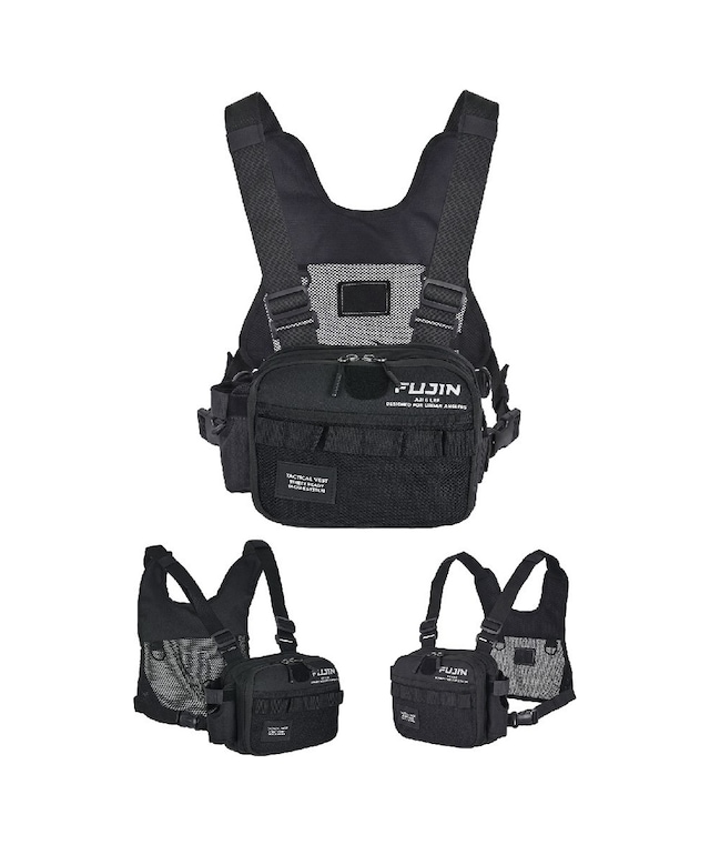 Fujin Tactical Vest Black Balıkçı Çantası