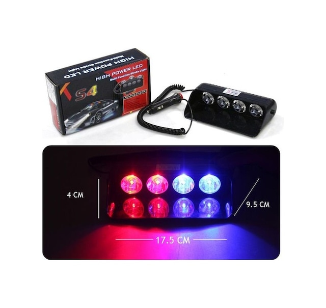 Space Space Flaş Led Çakar 8w Kırmızı-mavi 8 Fonksiyonlu / Lapa173 O A34445