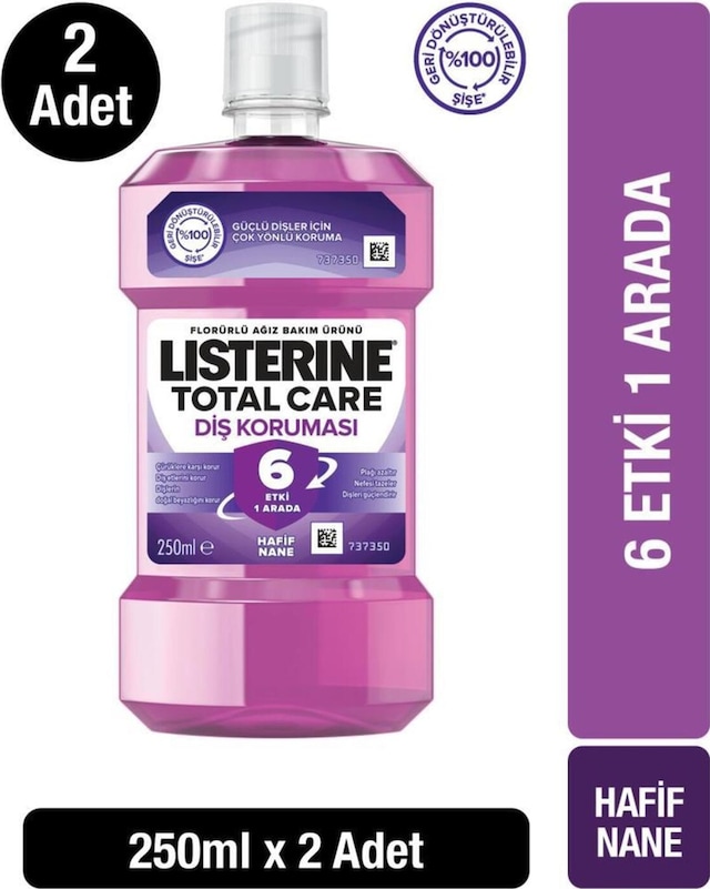 Listerine Total Care 6 Etki Ağız Bakım Suyu 2 x 250 ML