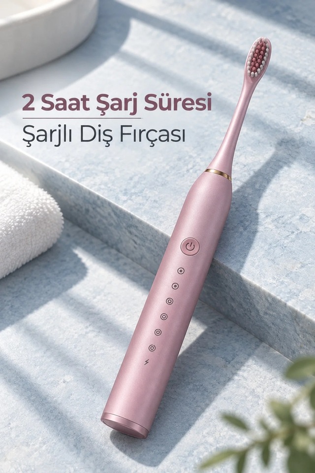 Ers Pembe Şarjlı Diş Fırçası 2 Dakika Zamanlayıcılı