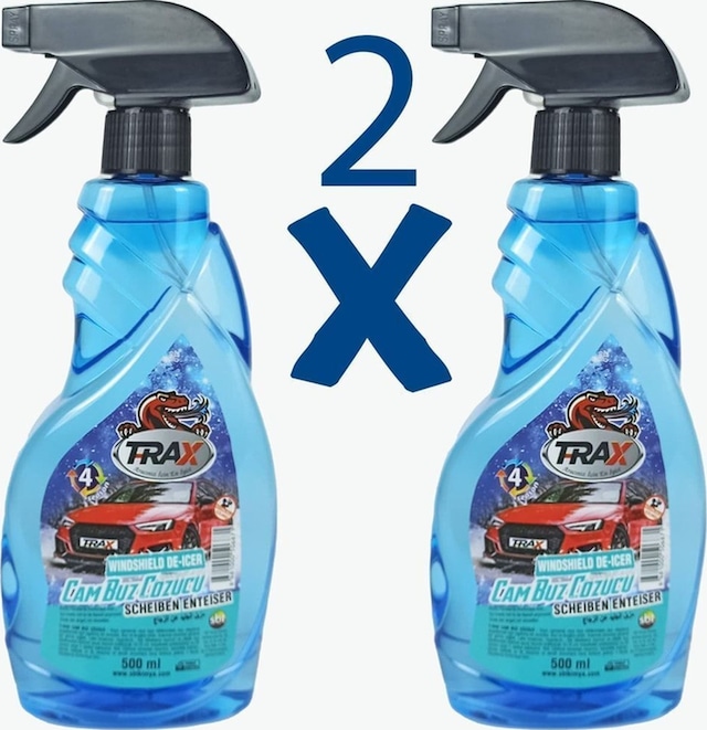 2 Adet - Araba Cam Buz Çözücü Sprey Buzlanma Önleyici Görüş Kolaylaştırıcı Cam Sprey 500 Ml