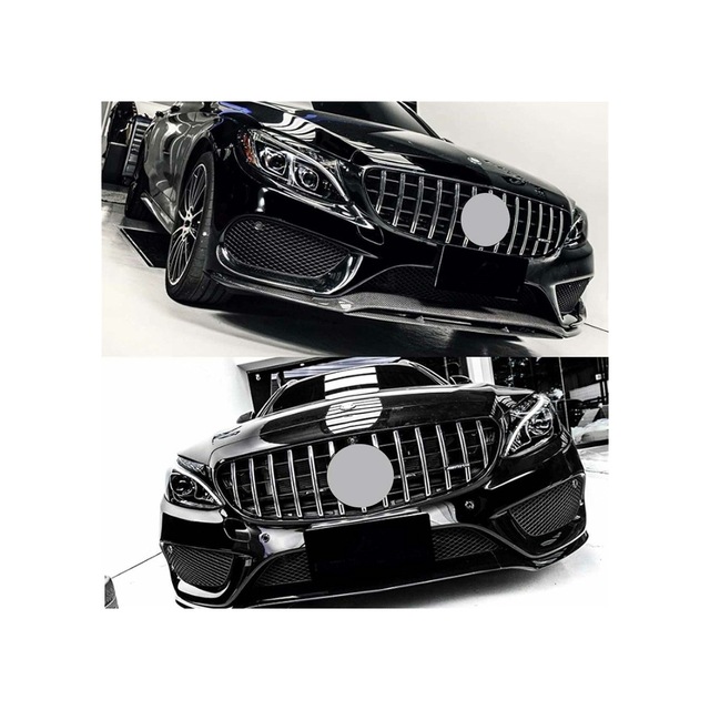 Mercedes C Serisi W205 Gtr Ön Panjur Izgara Seti Krom-siyah 2015-2019 Arası