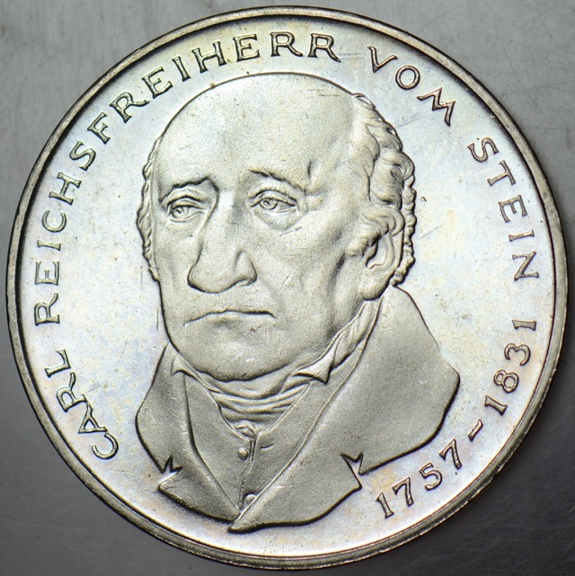 Almanya 5 Mark 1981 Hatıra-freiherr Vom Stein Ölümünün 150. Yılı. Çil -