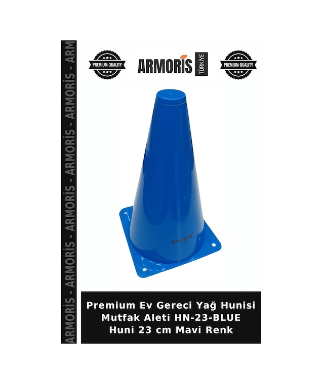 Premium Ev Gereci Yağ Hunisi Mutfak Aleti Hn-23-blue Huni 23 Cm Mavi Renk