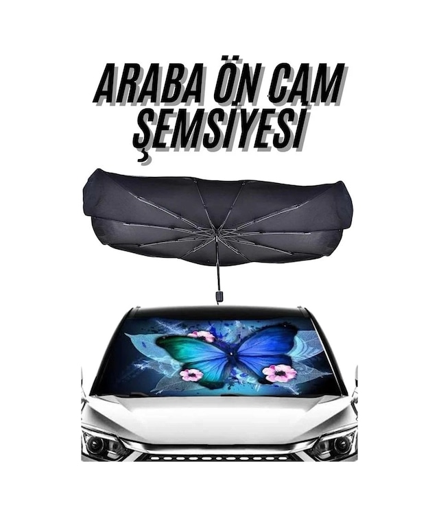 Katlanabilir Oto Güneşlik Şemsiye Tip 1 Adet Ön Cam Koruma