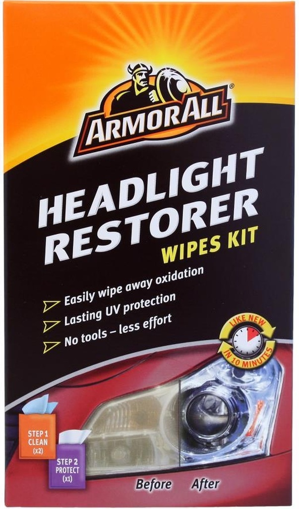 Armor All Puslu Araç Farı Yenileme Mendili 2'Li Set.