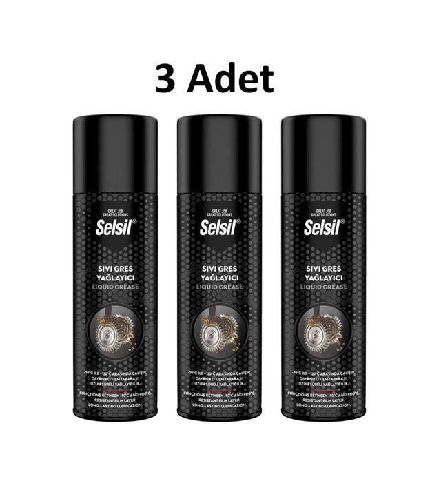 Selsil Sıvı Gres Yağlama Spreyi 500ml 3 Adet