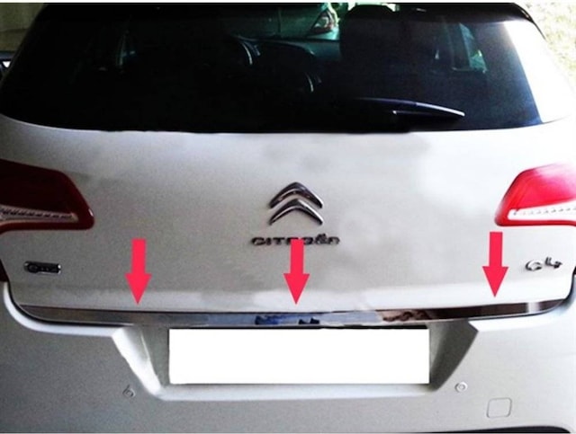 Citroen C4 Formlu Krom Bagaj Alt Çıta 2010-2020