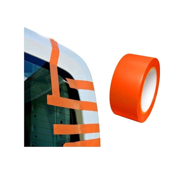 Turuncu Pvc Aksesuar Bandı Cam Montaj Bandı Cam Yapıştırma 30 Mt 45mm 45 MM x 25 M