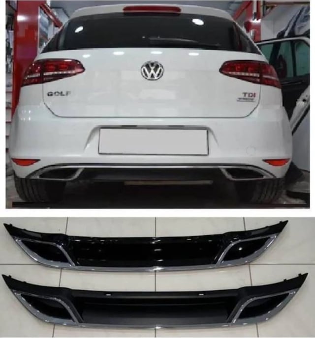 Volkswagen Golf 7 Uyumlu 7.5 Görününümlü İthal Pianoblack Difüzör