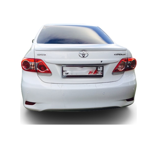 Toyota Corolla Uyumlu Bagaj Üstü Spoiler 2007-2013 Parlak Beyaz Boyal