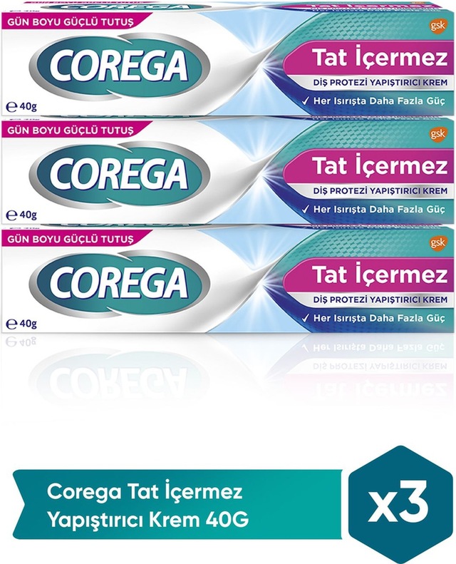 Tat İçermez Yapıştırıcı Krem 40g X 3 Adet