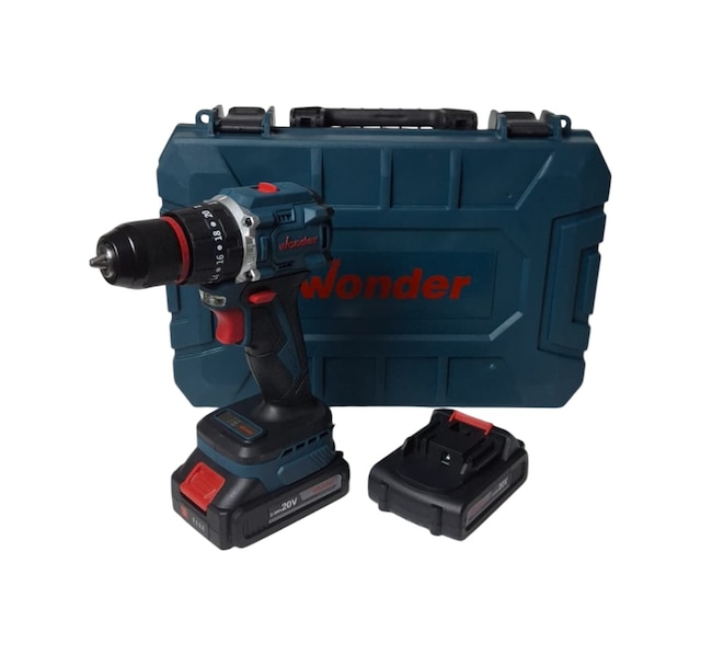 Wonder WAM27S 20V 2.0AH Li-ion Çift Akülü Kömürsüz Darbeli Matkap