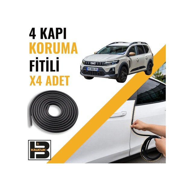 Dacia Jogger Kapı Koruma Fitili-4 Kapı-siyah-bm2196