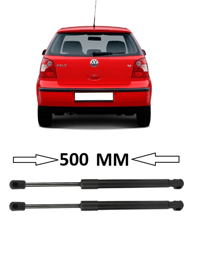 Volkswagen Vw Polo 2002-2005 Uyumlu Sağ + Sol Takım Bagaj Amortisörü 2 Adet 500mm 6q6827550c Bagaj Amortisörü