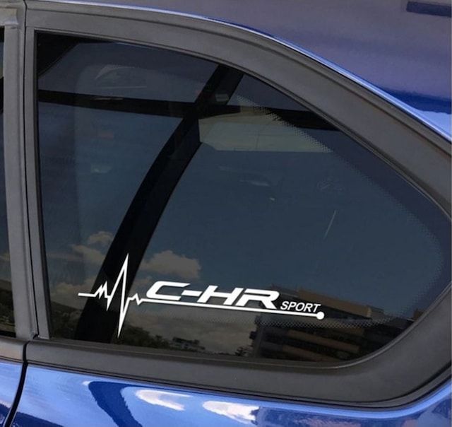 Toyota C-Hr Yan Cam Sticker Oto Kapı Çıkartma 20Cmx7Cm