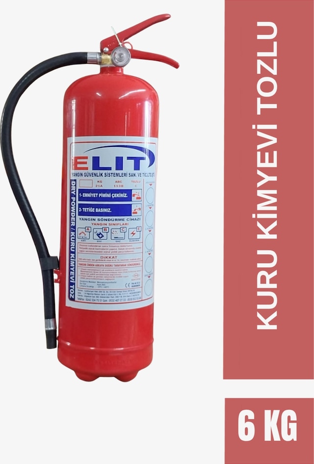 Kpr 6 Kg Kuru Kimyevi Tozlu Ruhsata Uygun Yangın Söndürücü