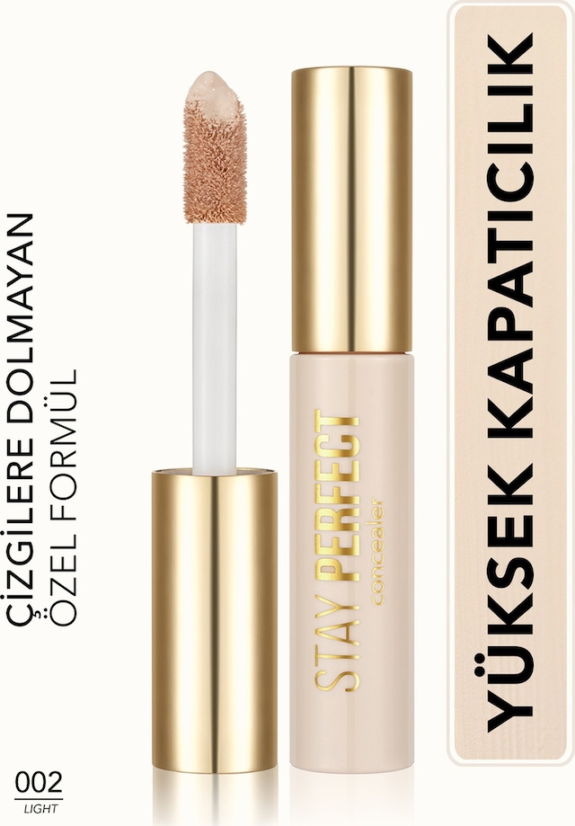 Flormar Stay Perfect Yüksek Pigmentli & Yarı Mat Bitişli Likit Kapatıcı 002 Light