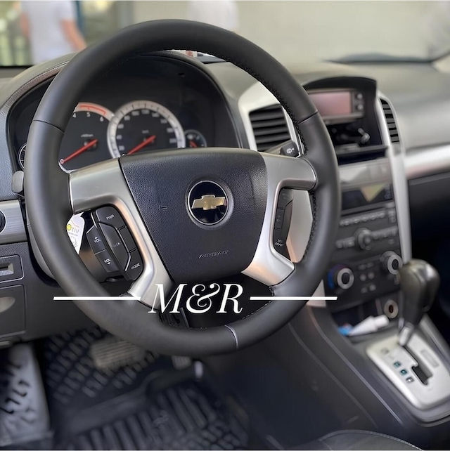 Chevrolet Captiva Araca Özel Kaplama Deri Direksiyon Kılıfı Siyah